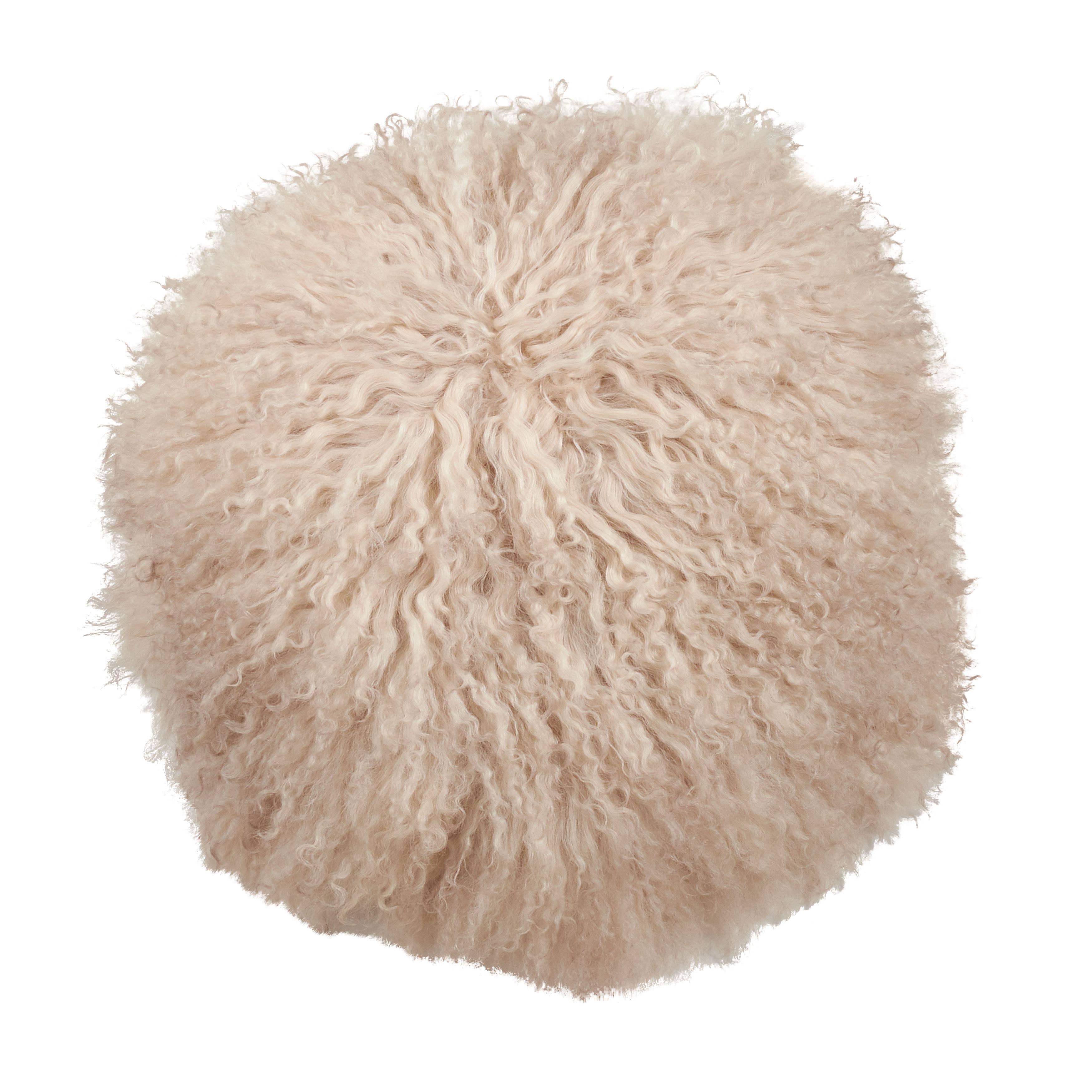 Mongolian Lamb Fur Pillow - Poly Filled