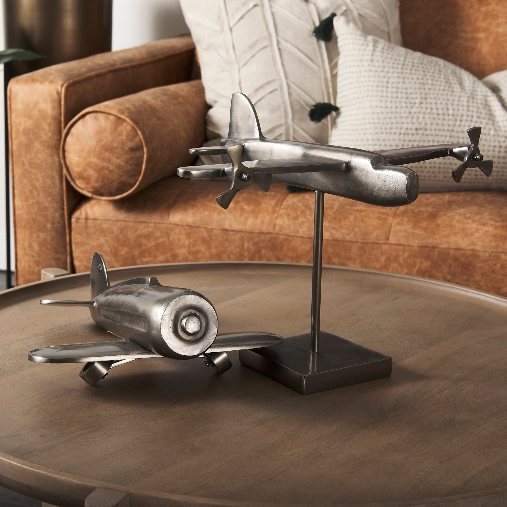 Maverick II 13L x 11W Gray Metal Fighter Plane