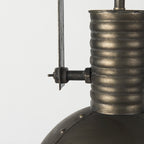 Zaio 12.5Lx 12.5W x 18.5H Weathered Antique Gold Metal Caged Bulb Pendant Light