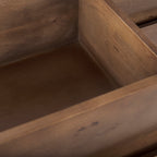 Astrid 71L x 17W x 30.3H Medium Brown Solid Wood 6 Drawer Sideboard