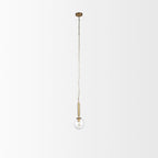Britton Gold Metal w/ Clear Glass Globe 1-Light Pendant Light