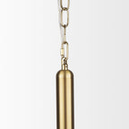 Britton Gold Metal w/ Clear Glass Globe 1-Light Pendant Light