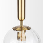 Britton Gold Metal w/ Clear Glass Globe 1-Light Pendant Light