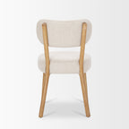 Owen Dining Chair W/ Medium Brown Wood and Beige Fabric