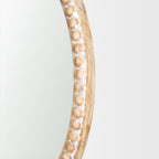 Roan Light Brown Wood Beaded Wall Mirror