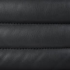 70794 - Ricciardo Black Leather Wrapped Three Seater Sofa 82.5L x 38.5W x 26.5H