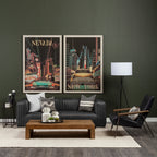 70794 - Ricciardo Black Leather Wrapped Three Seater Sofa 82.5L x 38.5W x 26.5H