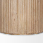 Terra 60L x 60W x 30H Light Brown Wood Round Fluted Dining Table