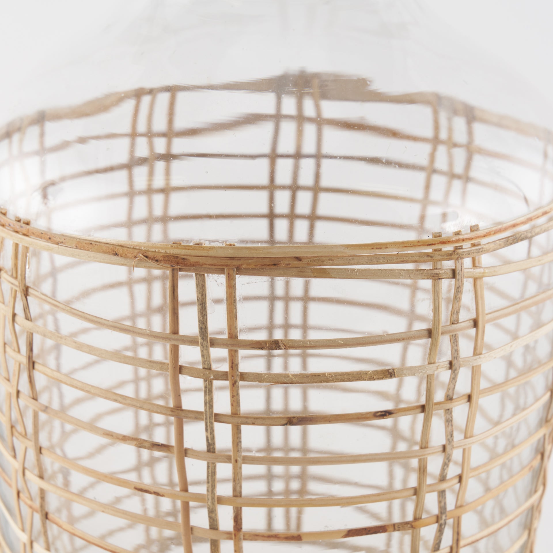 Troian Medium Rattan Wrapped Glass Bottle