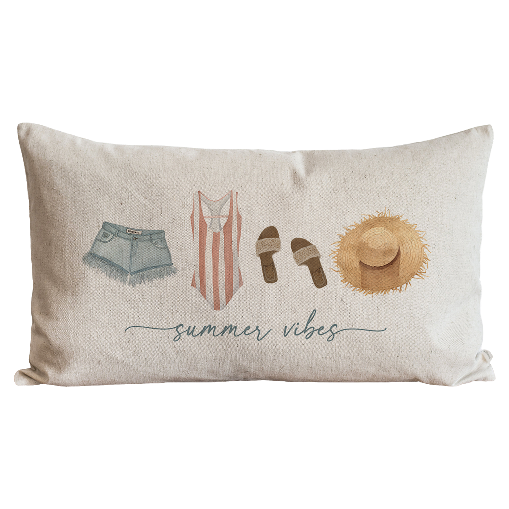 Summer Vibes Pillow Cover + Insert