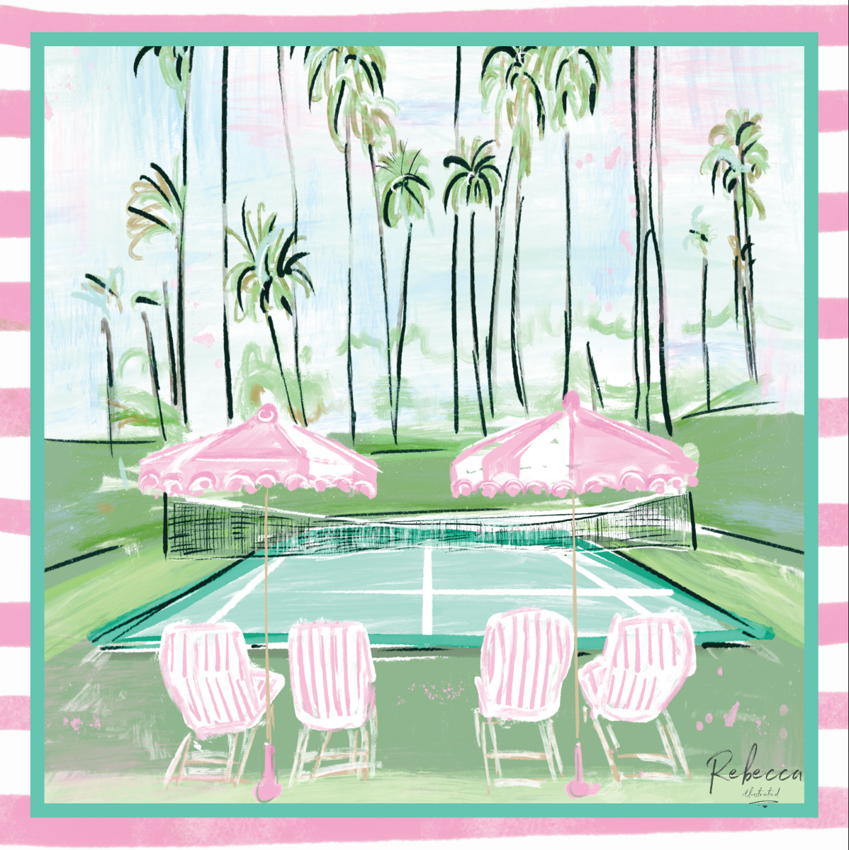 Tennis in Paradise Mahjong Mat