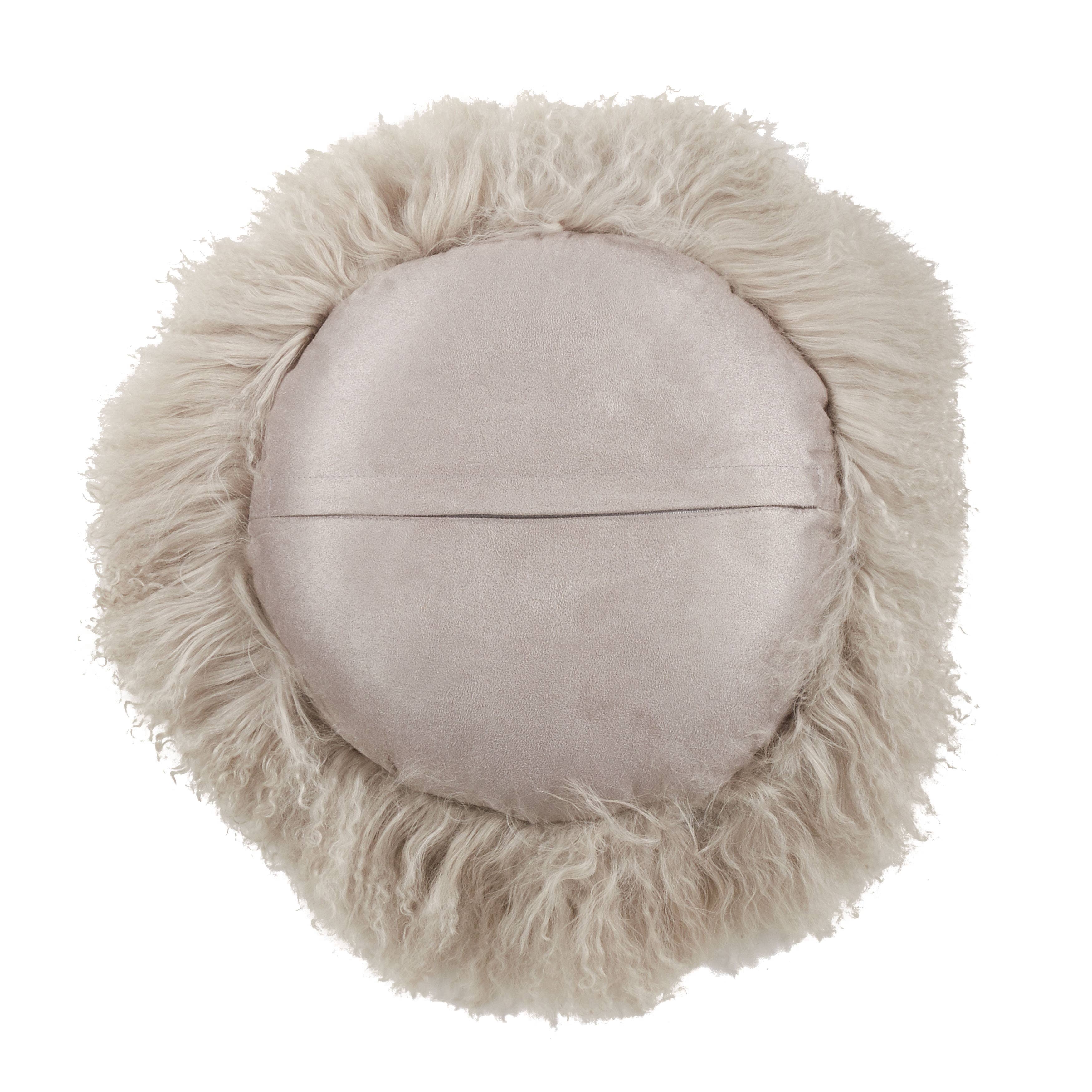 Mongolian Lamb Fur Pillow - Poly Filled