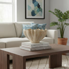 OVAL HARDING BOWL WITH BROWN WASH FINISH