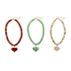 HEART BEADED NECKLACE A/3