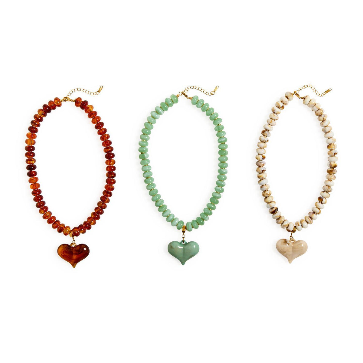 HEART BEADED NECKLACE A/3