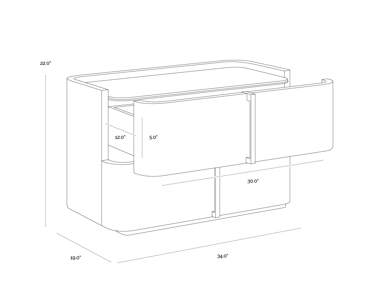 Jamille Nightstand - Large