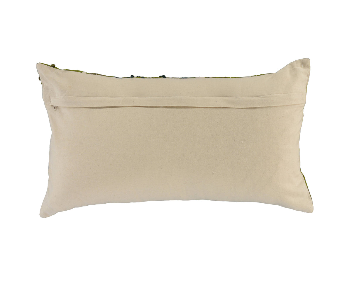 Green 14"x26" Floral Cottage Cotton Lumbar Throw Pillow