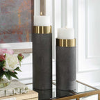 Wessex Candleholders -  Gray S/2