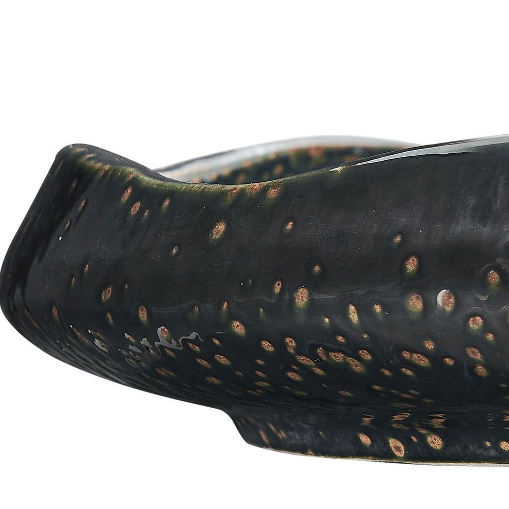 Stardust Ripple Indoor-Outdoor Bowl, Black