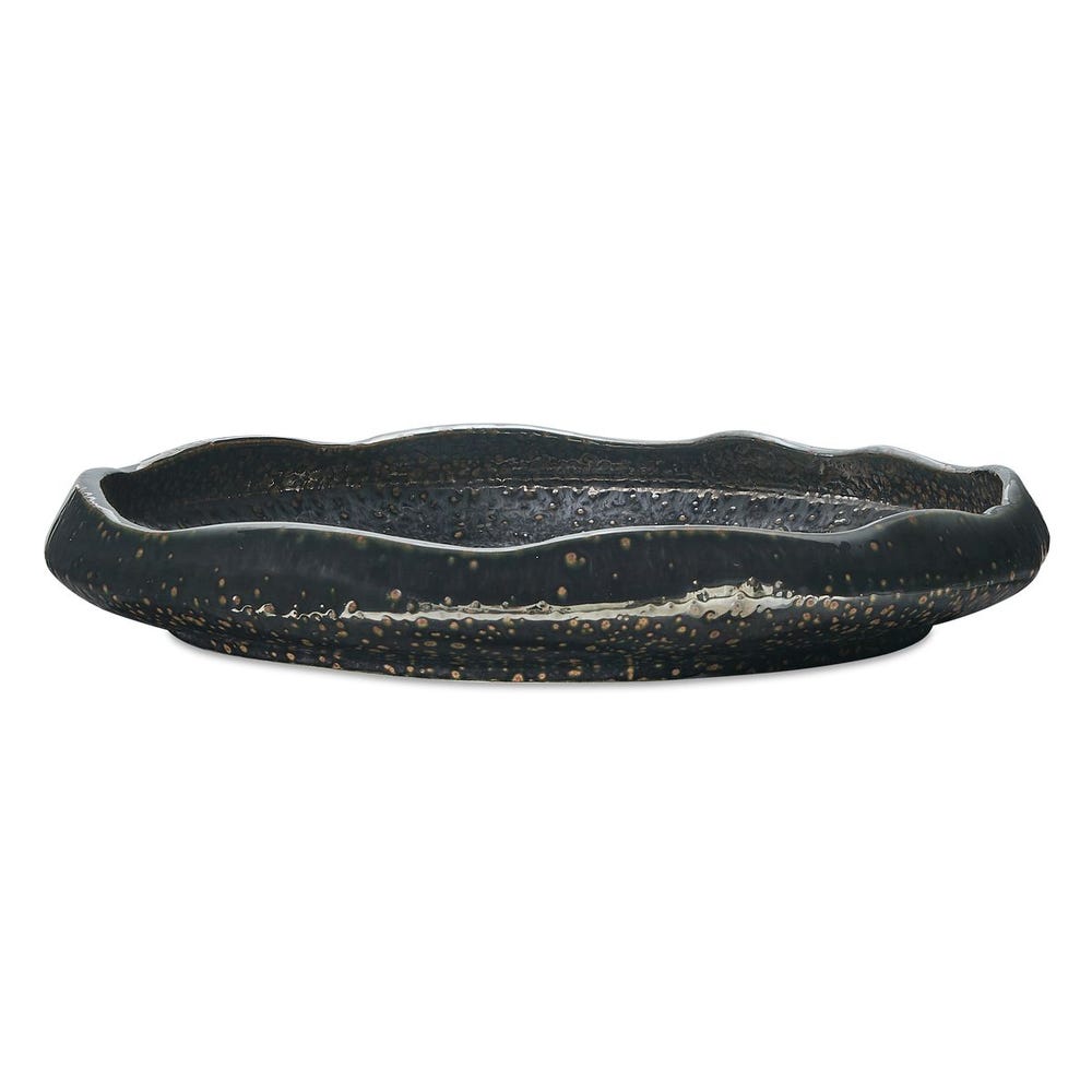 Stardust Ripple Indoor-Outdoor Bowl, Black