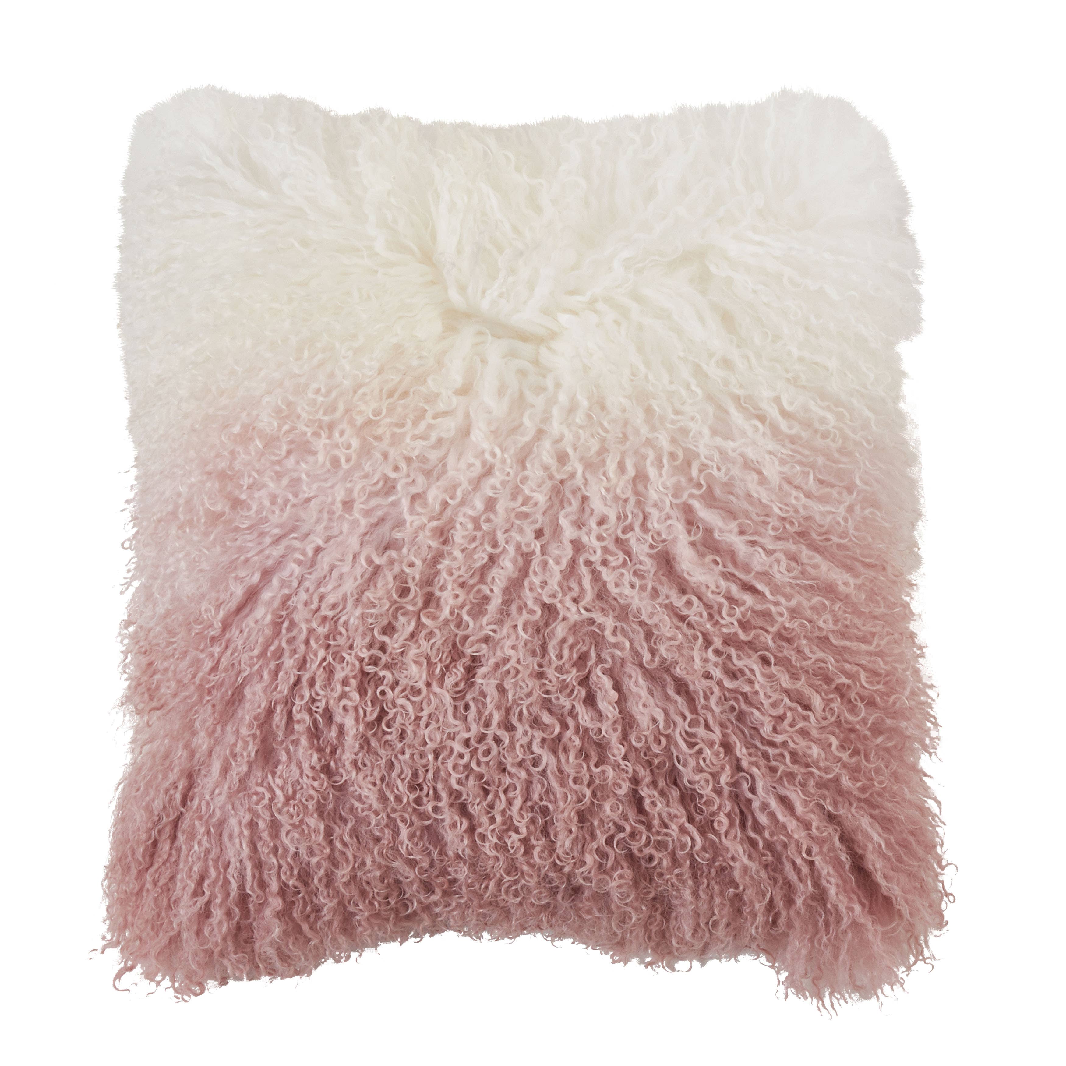 Ombre Lamb Fur Pillow 20x20