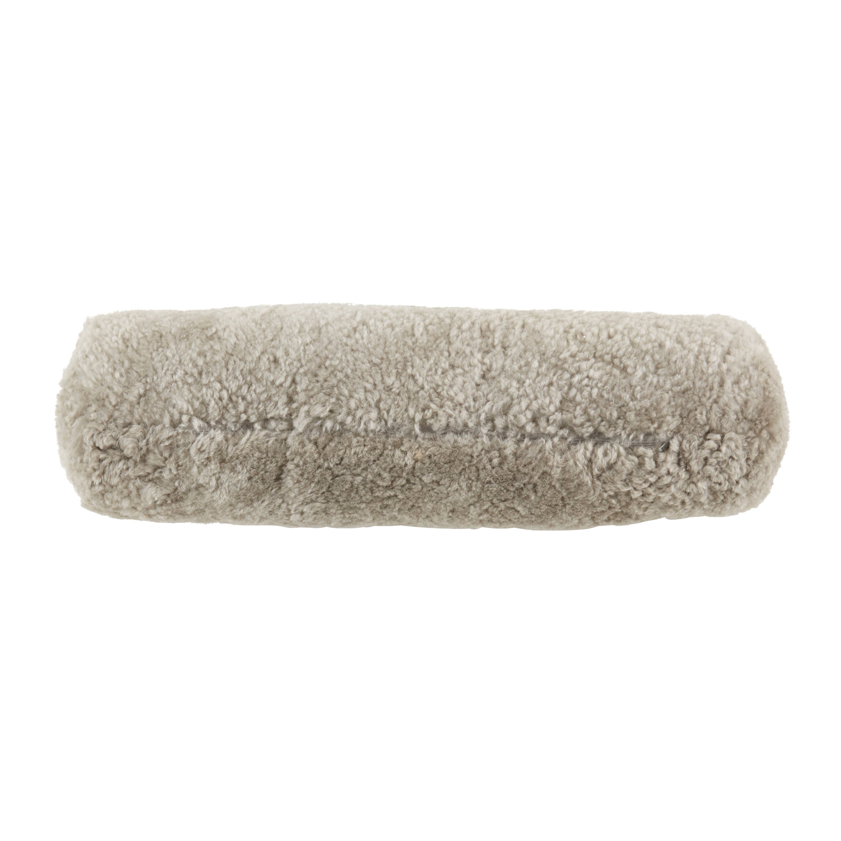 Luxurious New Zealand Sheepskin Bolster Pillow 6x20