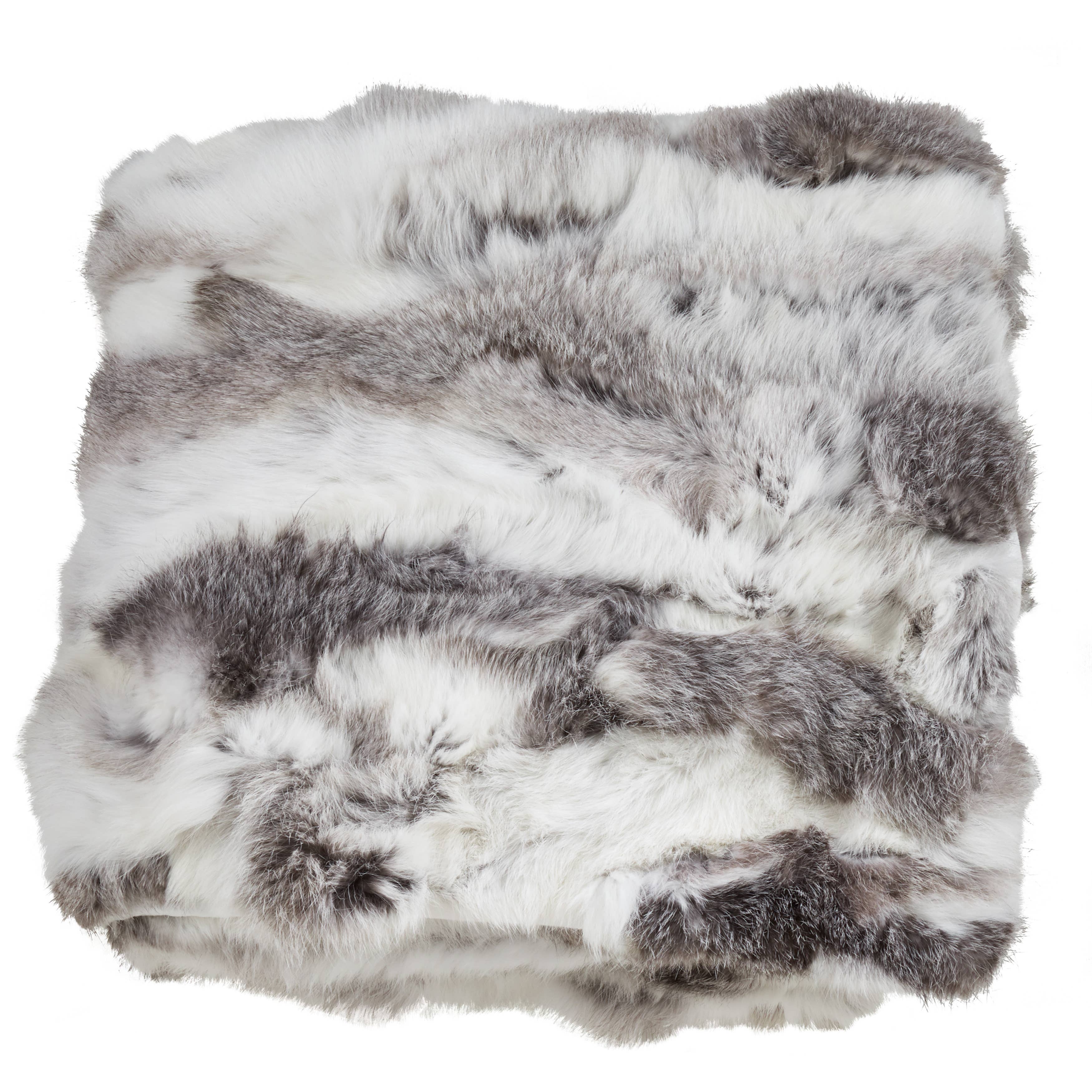 Rabbit Fur Throw 50 x 60