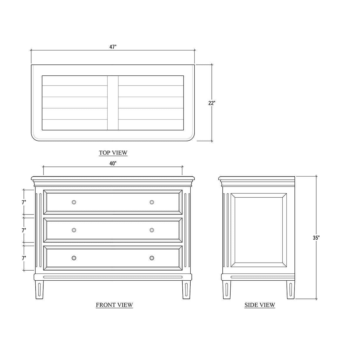 Hayward 3 Drawer Dresser