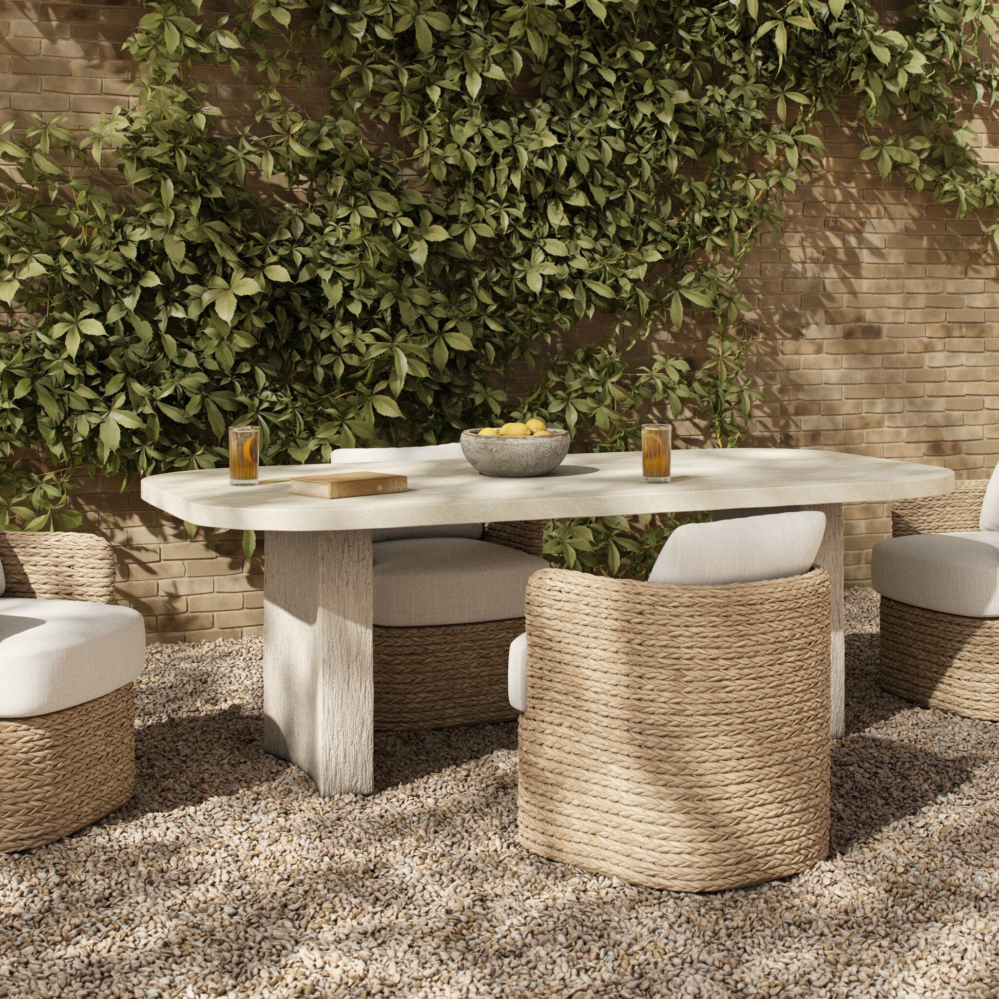 Alessandro Outdoor Dining Table-86"