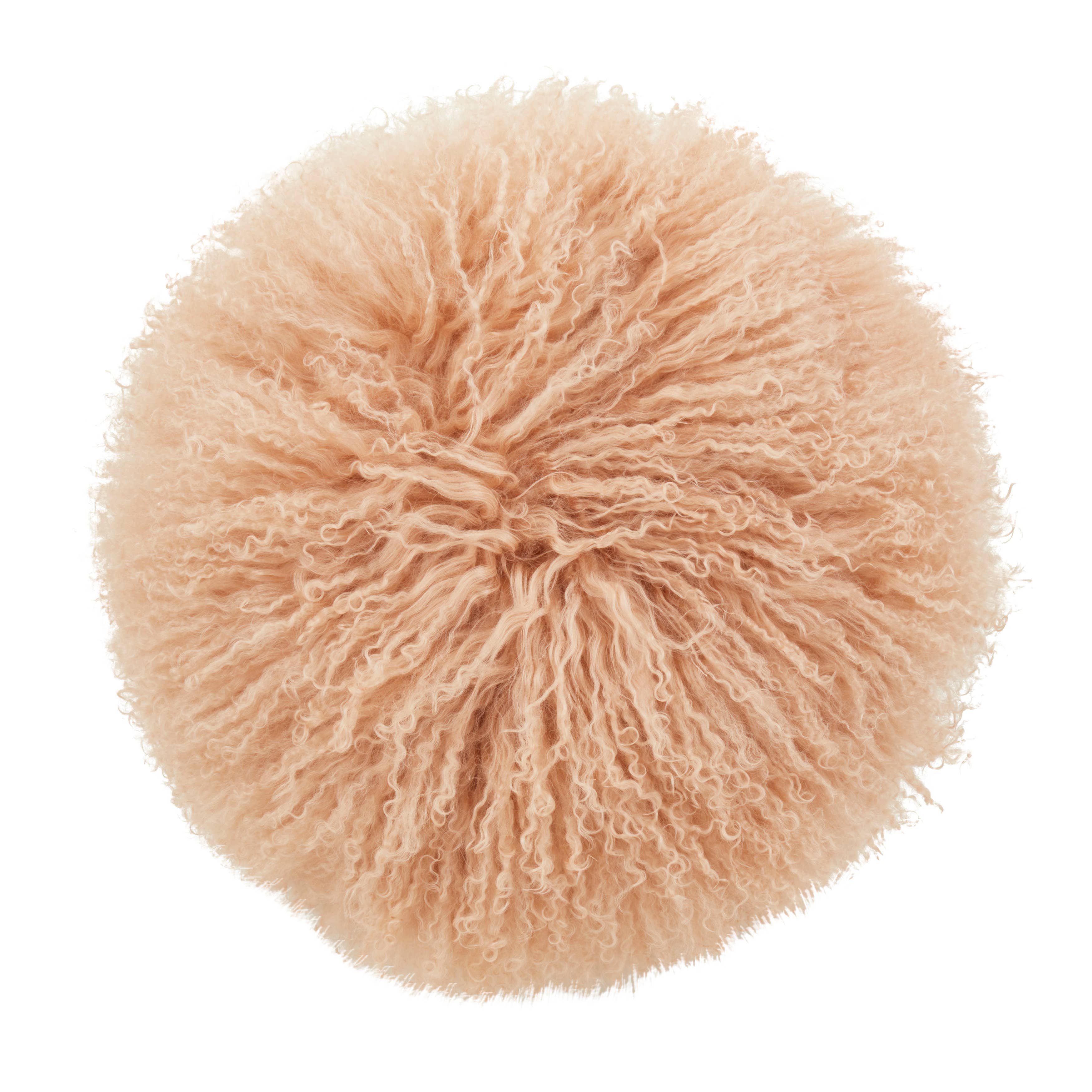 Mongolian Lamb Fur Pillow - Poly Filled