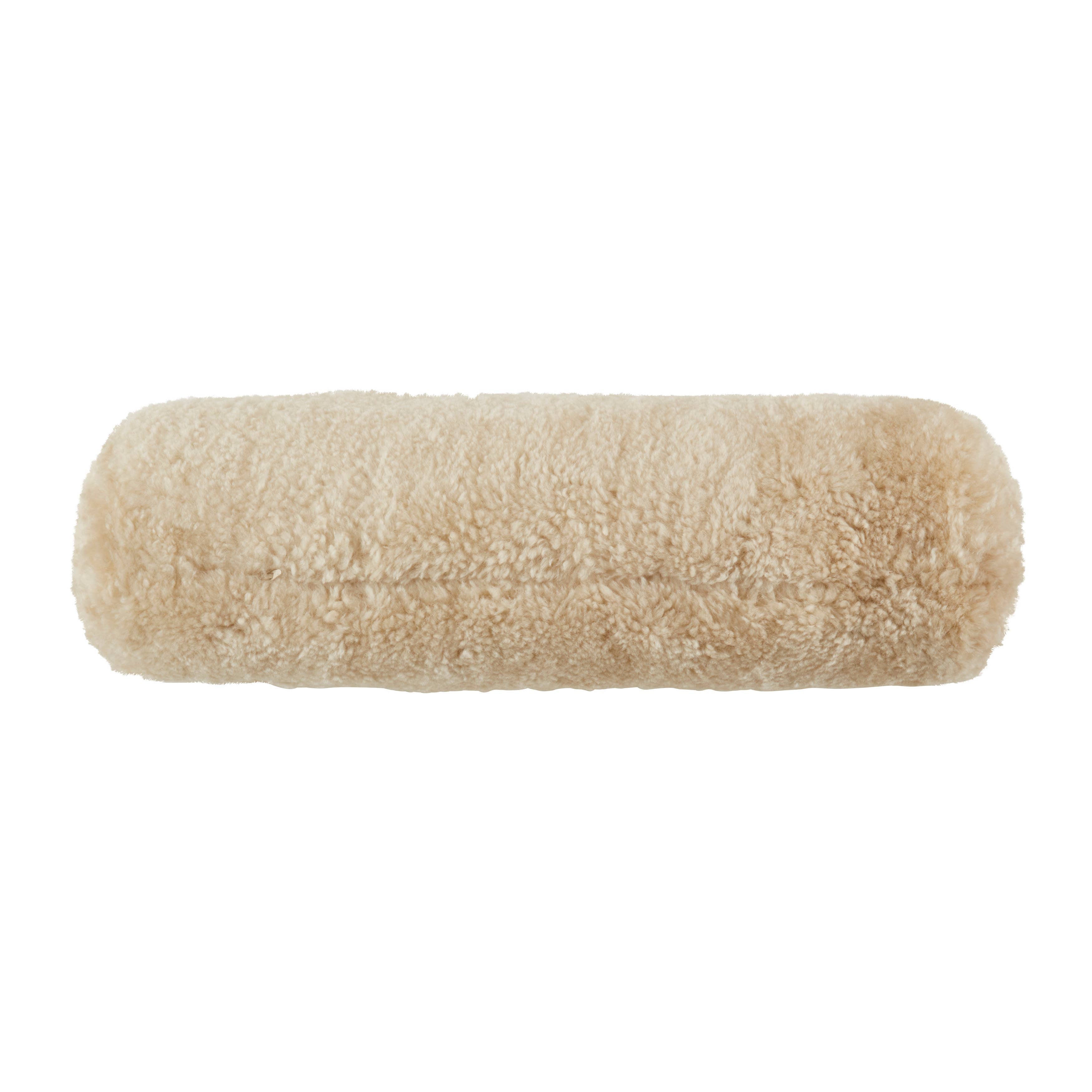 Luxurious New Zealand Sheepskin Bolster Pillow 6x20