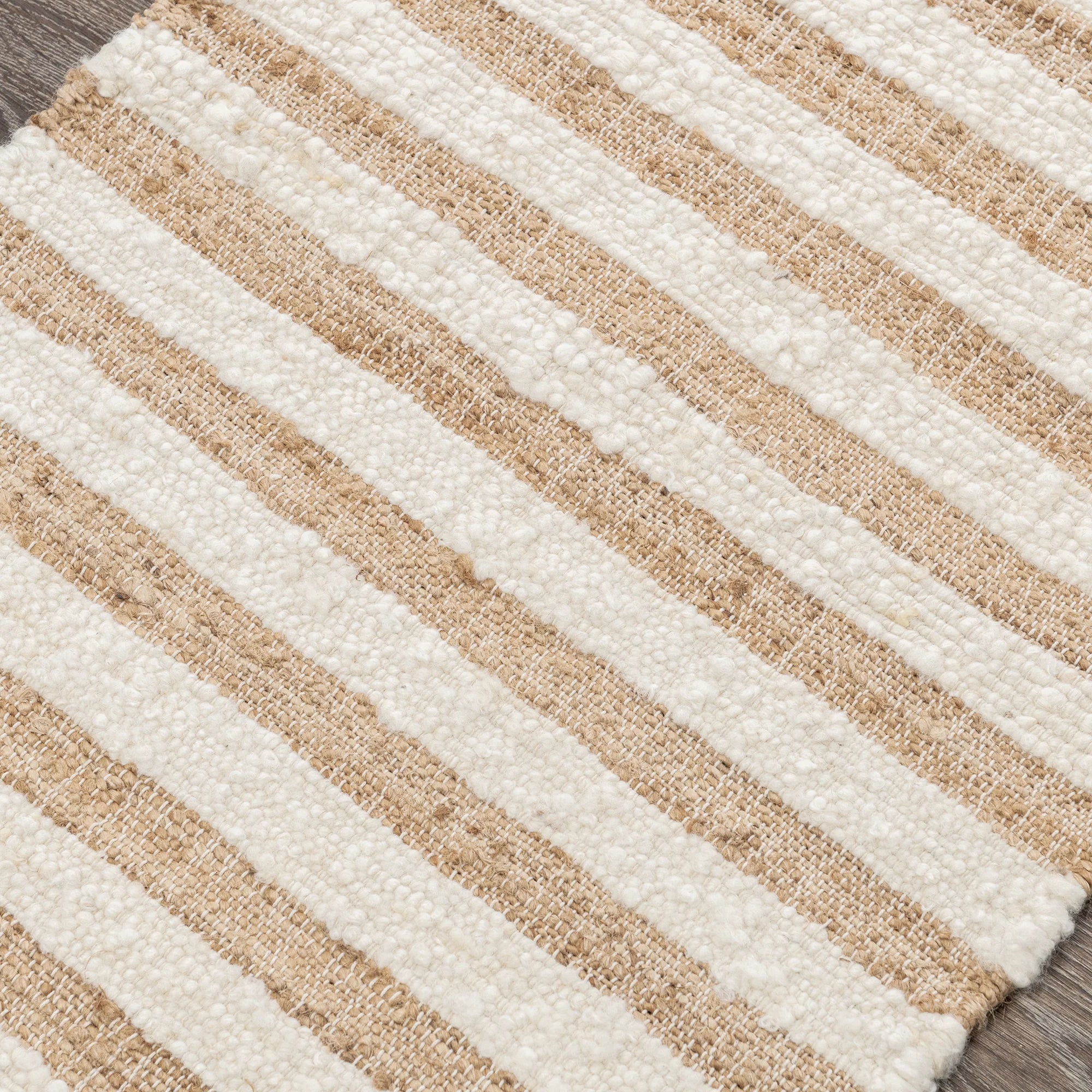 Rhodes Stripe Rug - Natural/Ivory 2x3
