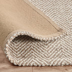 Herringbone Rug - Chenille Ivory/Natural 2x3