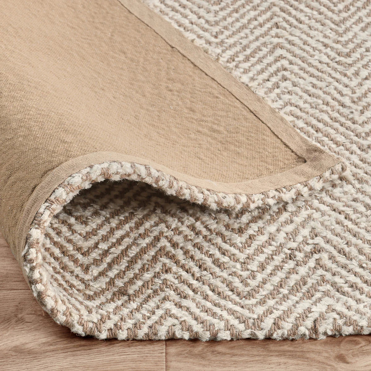 Herringbone Rug - Chenille Ivory/Natural
