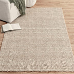 Herringbone Rug - Chenille Ivory/Natural 2x3