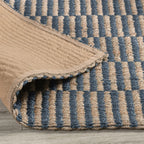 Monterey Jute Rug - Blue/Natural