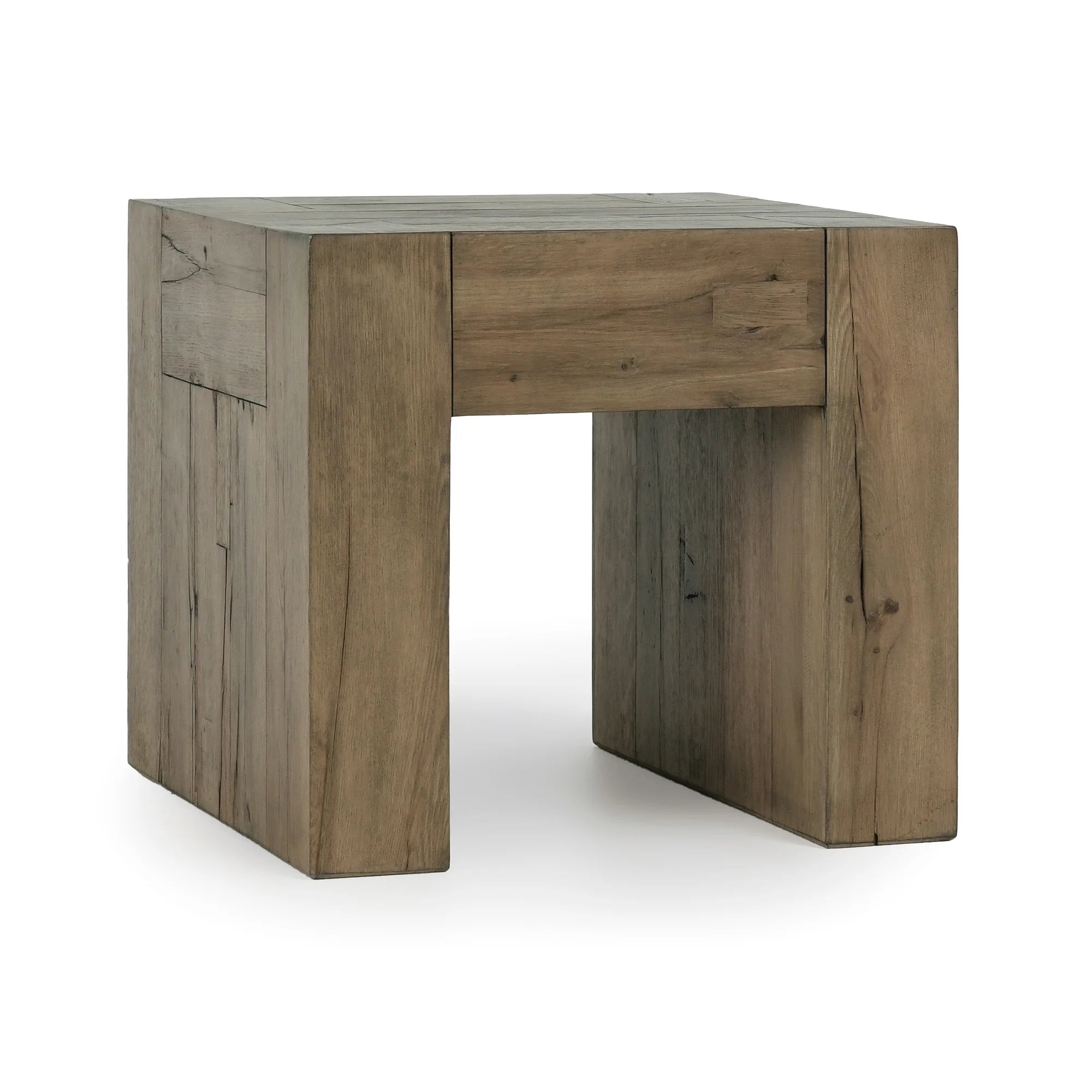 Bristol Solid Wood Square End Table - Cafe Brown