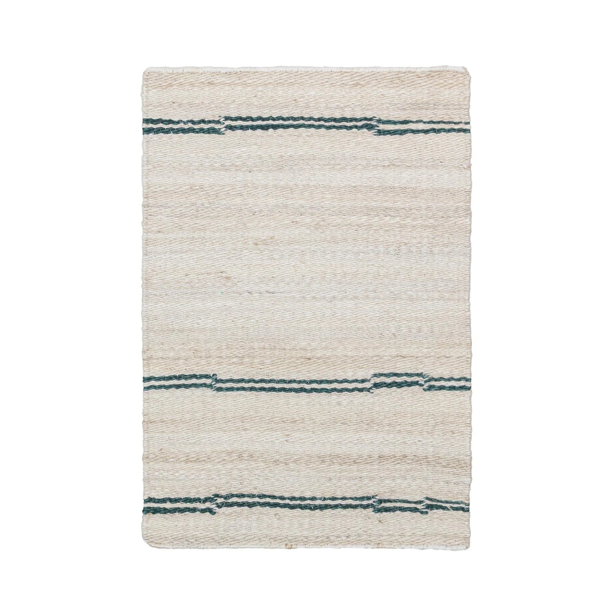 Sunderland Jute Stripe Rug - Ivory/Dark Blue 2x3
