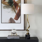 Spiraling Cordless Buffet Lamp