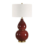 Gourd Table Lamp, Burgundy