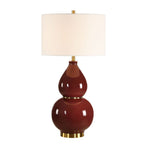 Gourd Table Lamp, Burgundy
