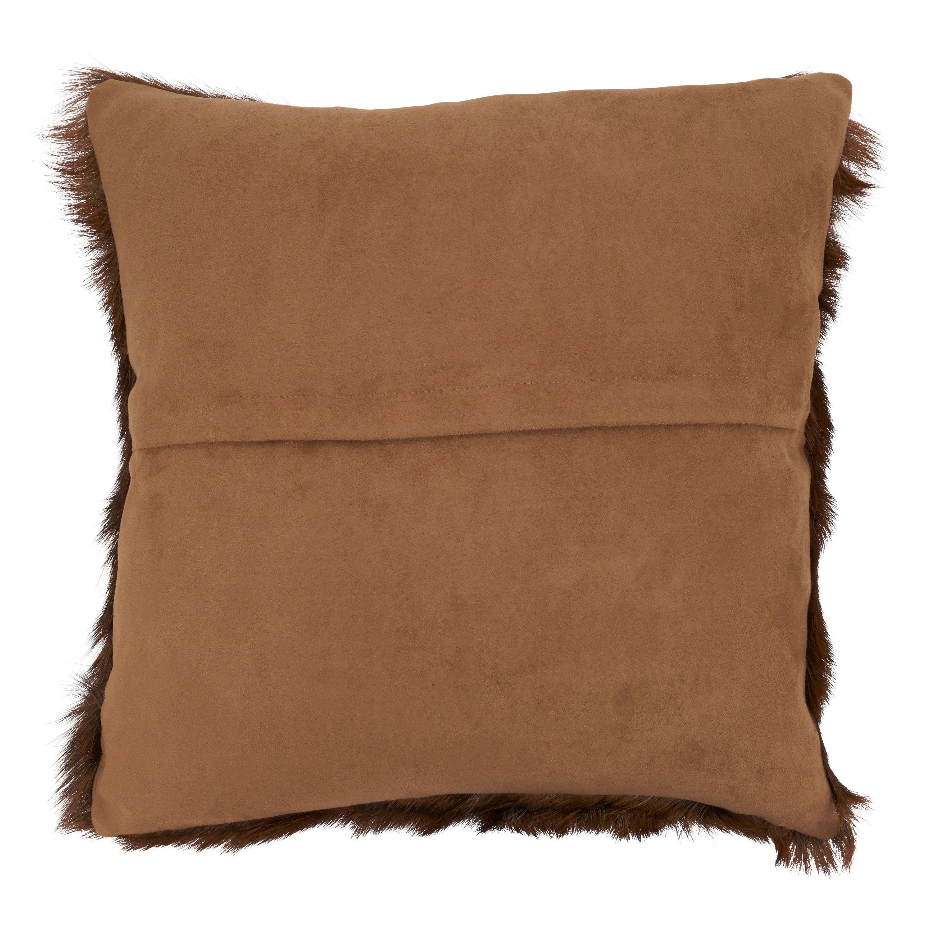 Goat Fur Pillow - Poly Filled