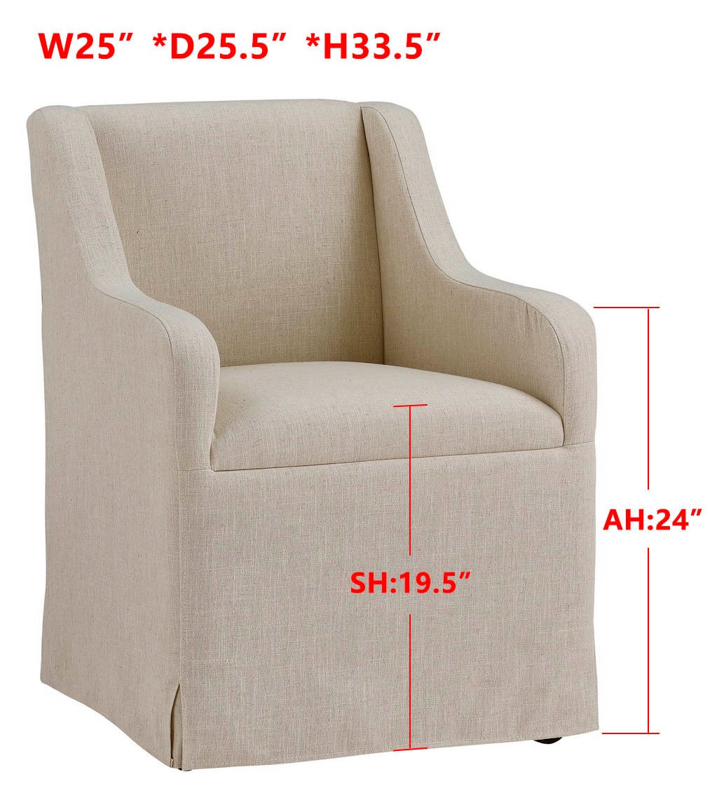 Barber Dining Chair on Casters