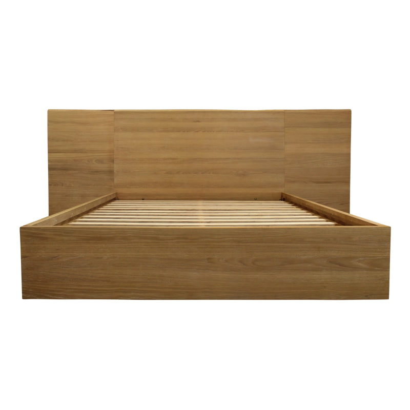 Riviera Oak Wood King Bed with Wings – Natural