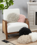 Mongolian Lamb Fur Pillow - Poly Filled