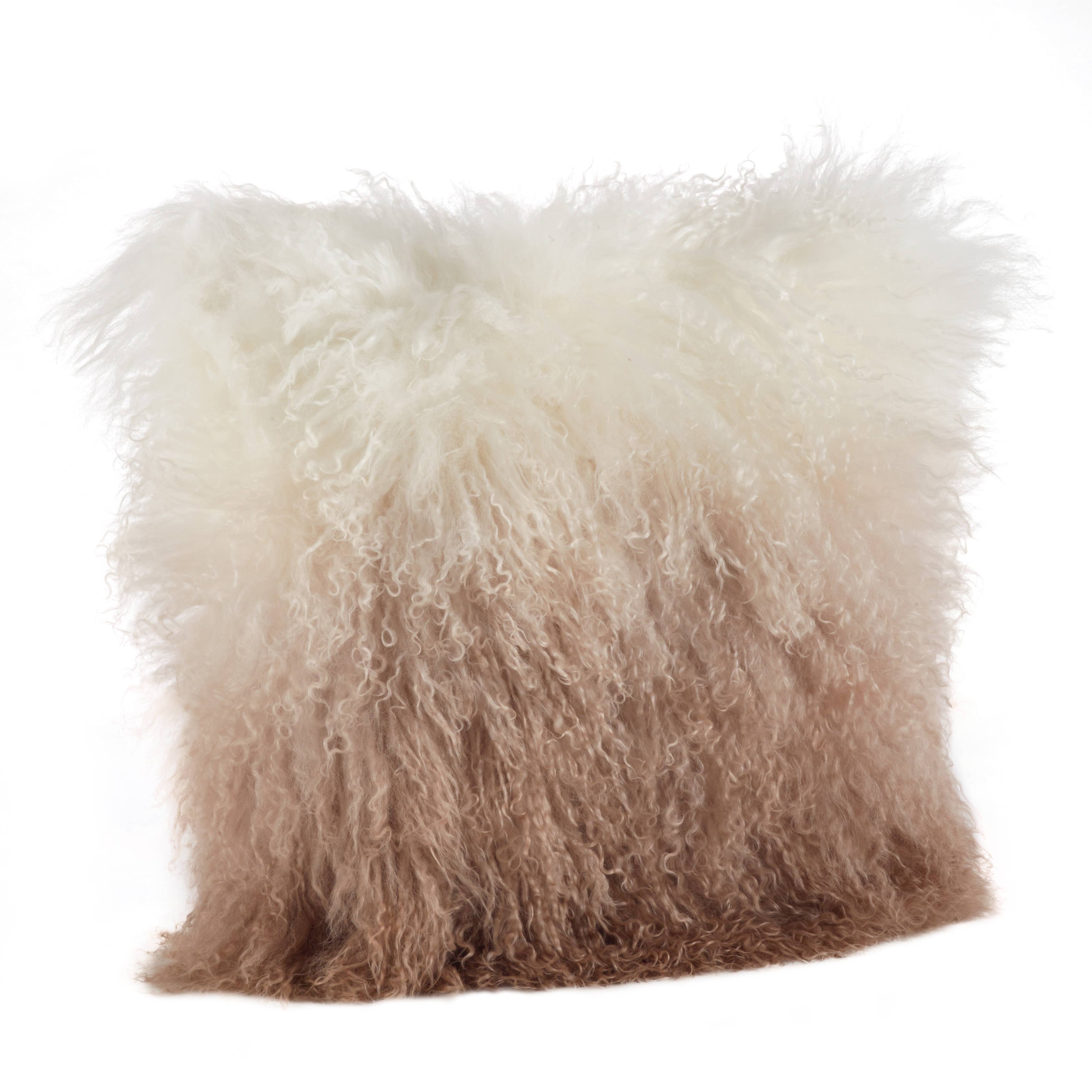 Ombre Lamb Fur Pillow 20x20