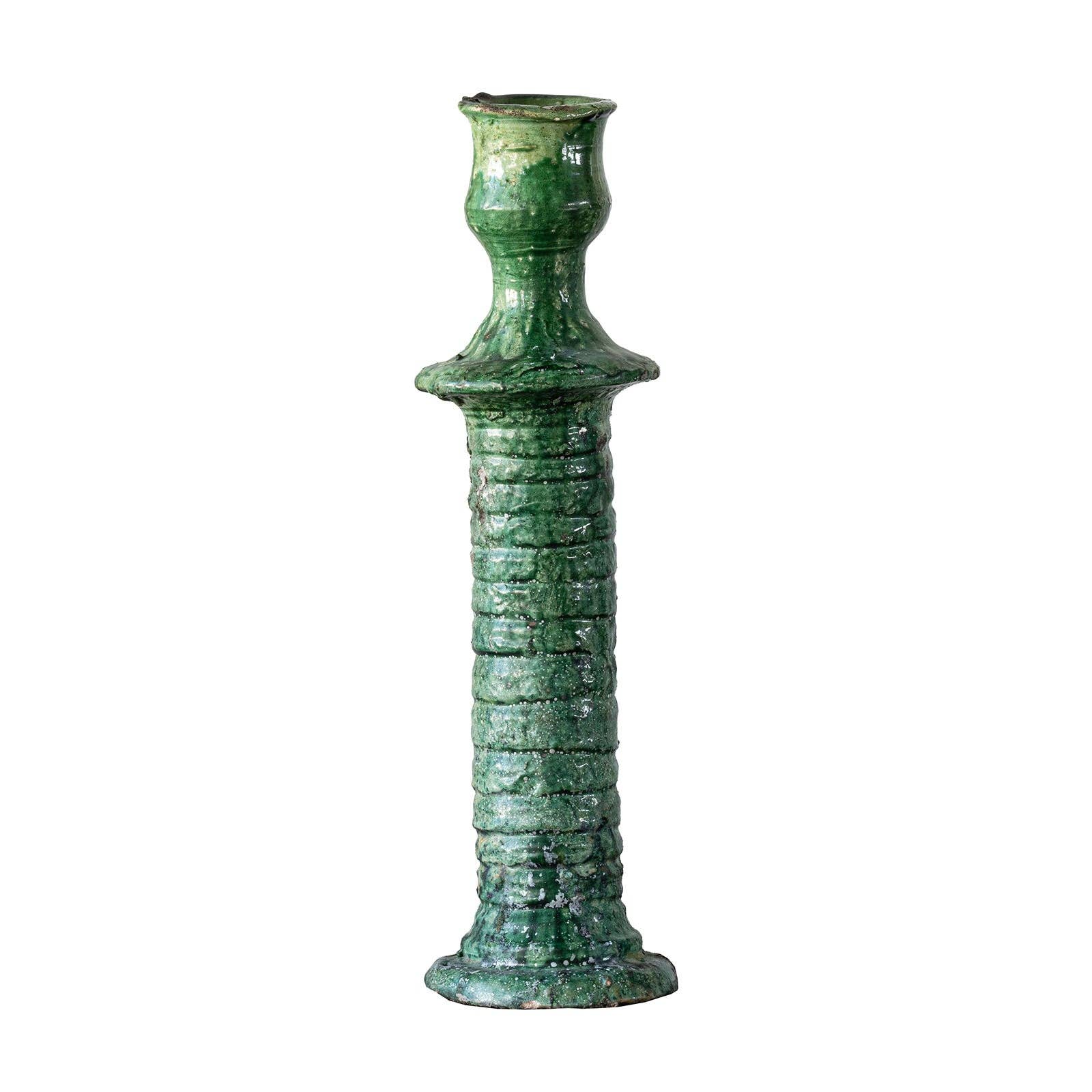 Tamegroute Brut Candle Stand, Green