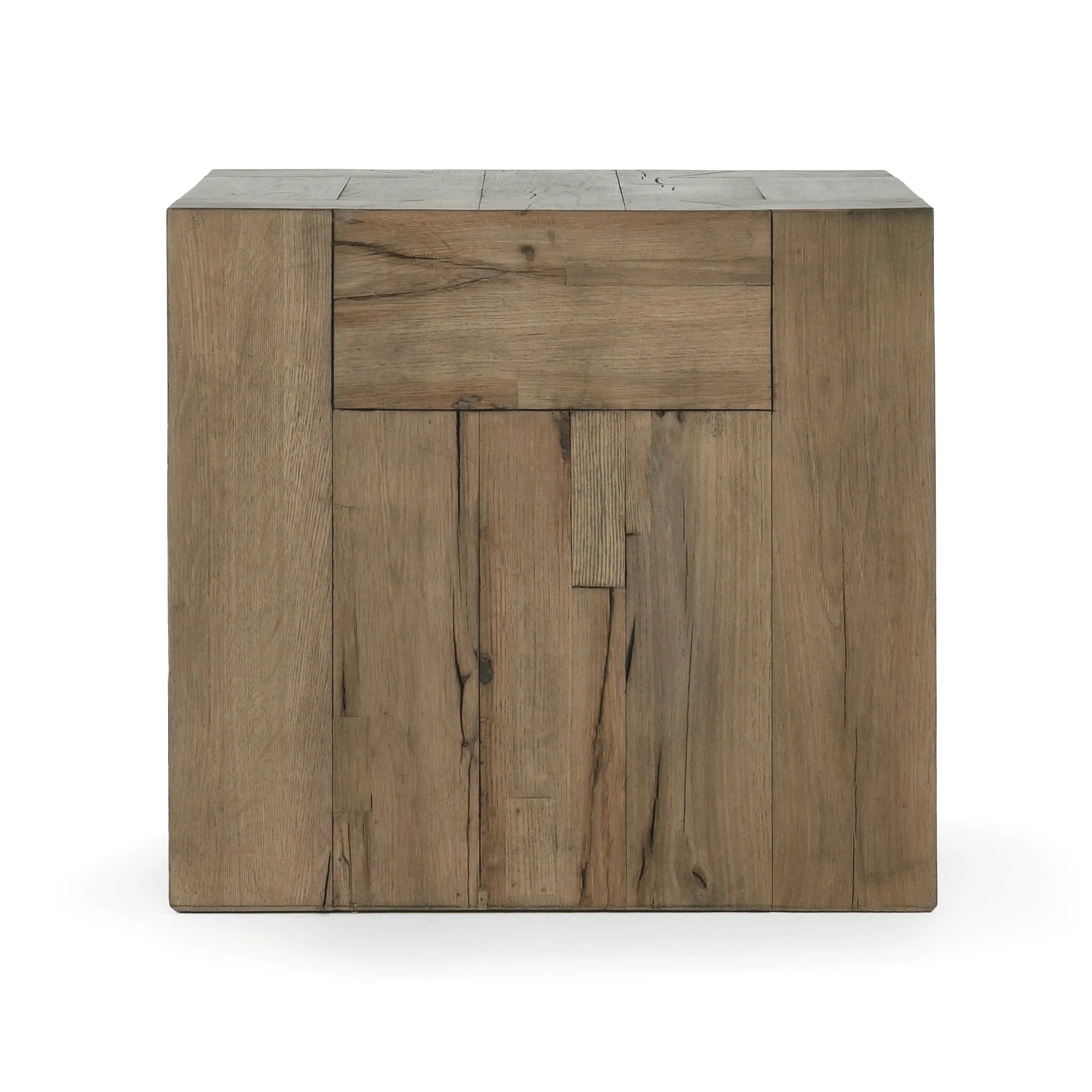 Bristol Solid Wood Square End Table - Cafe Brown