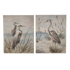 Shore Bird Wall Art Canvas - Set of 2