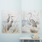 Shore Bird Wall Art Canvas - Set of 2